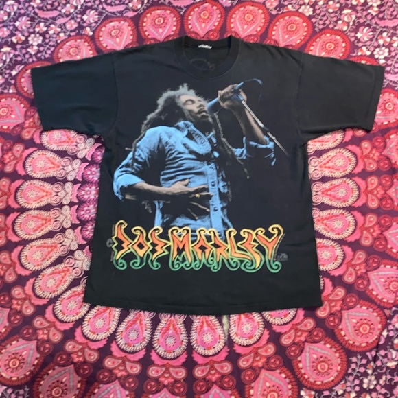 Rare 1995 Bob Marley x Liquid Blue.No tag.L.                    21 1/2 x 28 1/2 - Picture 3 of 15